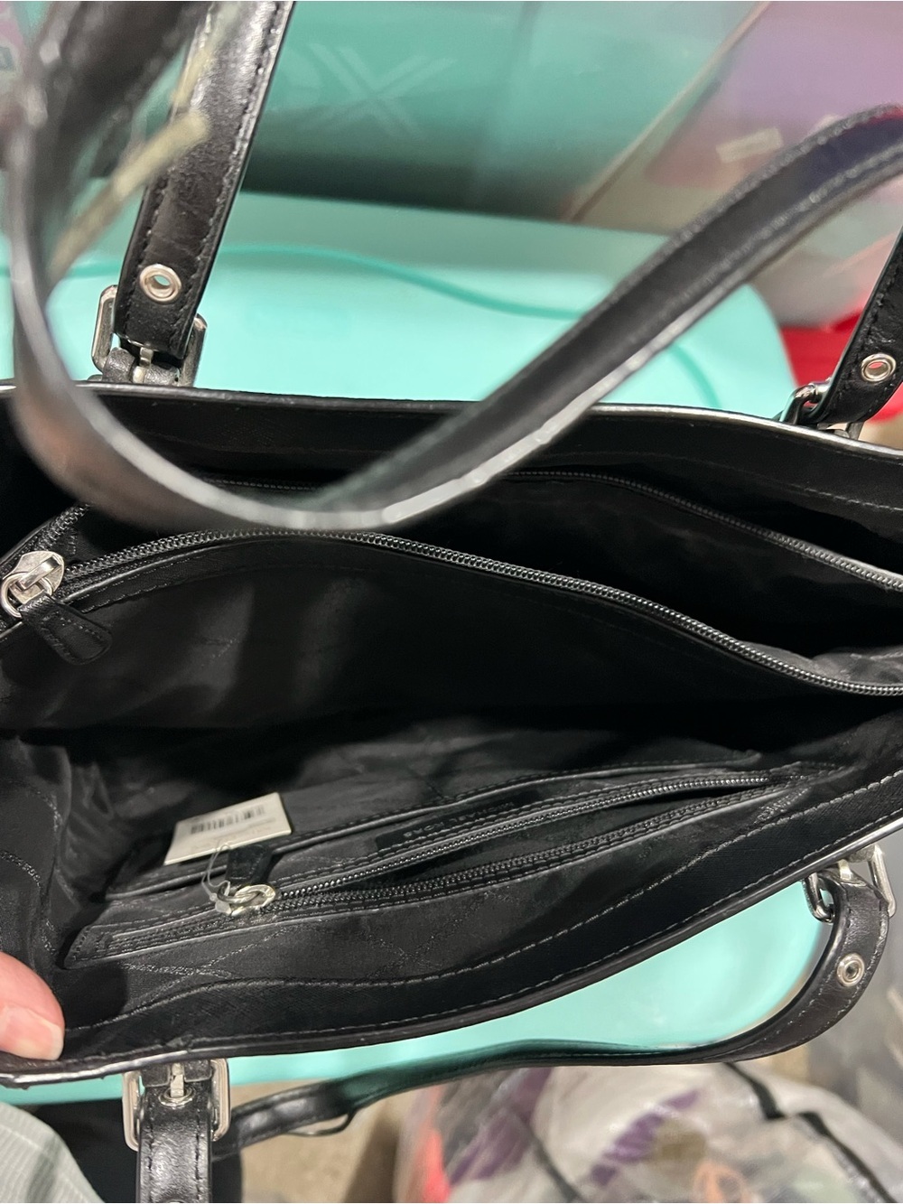 Black MK Michael Kors bag tote purse - Picture 6 of 16